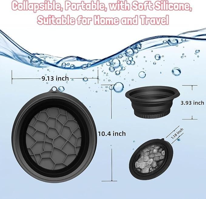 Livineasy Foldable Face Ice Bath Bowl | Portable Silicone Ice Dipping Basin for Puffiness Relief & Cold-Therapy Facial Spa